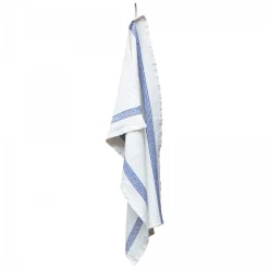 Astier de Villatte Textiles<Grecque Tea Towel (Blue)