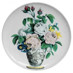 Astier de Villatte Platters/Salad Bowls & Stands<Large Bouquet Dinner Plate
