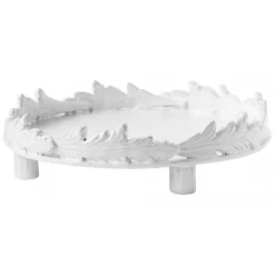 Astier de Villatte Platters/Salad Bowls & Stands<Round Leaf Wreath Platter
