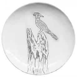 Astier de Villatte Small Dishes<Small Foret Plate (Bird)