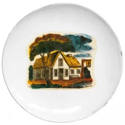 Astier de Villatte Plates<Small House Under Tree Plate