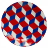 Astier de Villatte Small Dishes<Tricolore Cubes Saucer