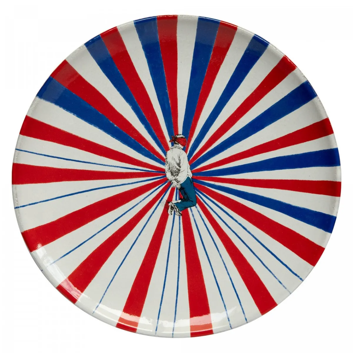 Astier de Villatte Plates<Tricolore Dessert Plate With Character