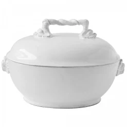 Astier de Villatte Platters/Salad Bowls & Stands<Tureen With Dragon Handle